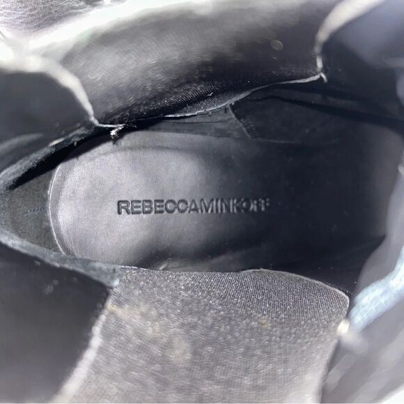 Rebecca Minkoff Edolie Studded Black Leather Block Heeled Boots Women’s Size 9.5 - Picture 8 of 10